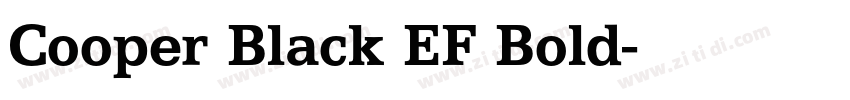 Cooper Black EF Bold字体转换